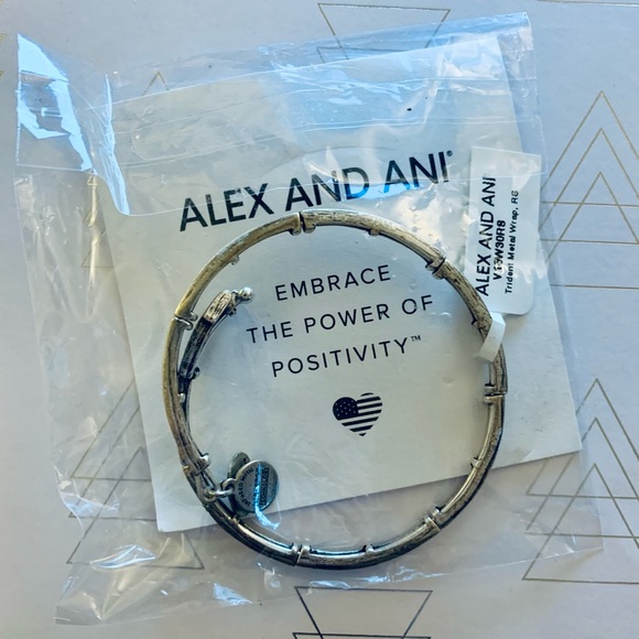 🆕🔱 Trident Wrap Bracelet - Alex and Ani - Silver - NEW - Picture 4 of 5